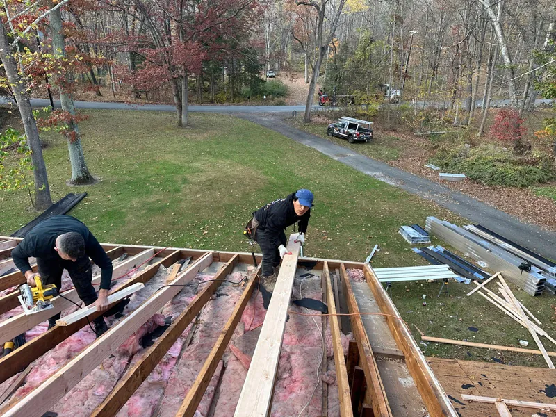 Roofing installation project by My Way Construction NJ